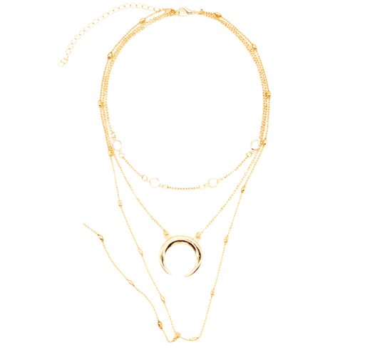 Fashion Crescent Moon Choker Necklace