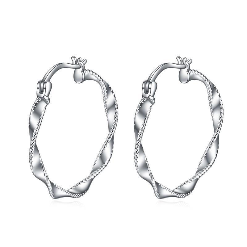 Endless Hoop Twist Earrings