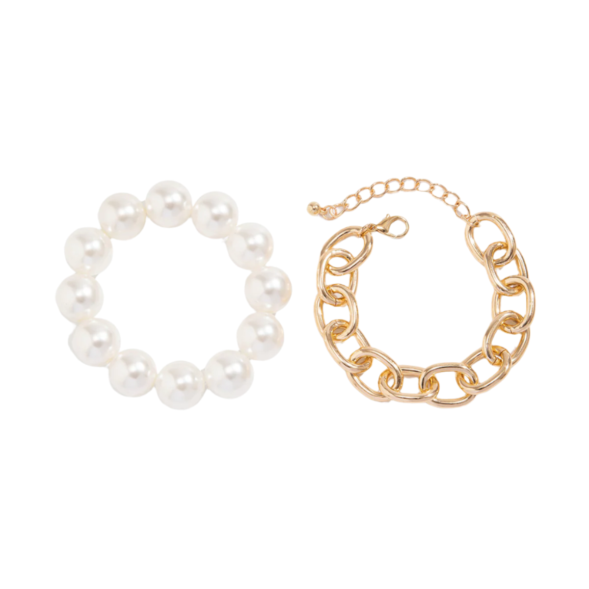 Big Round Bead Pearl Bracelet