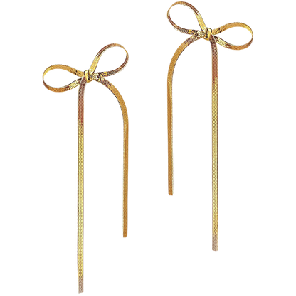 Herringbone Bow Earrings