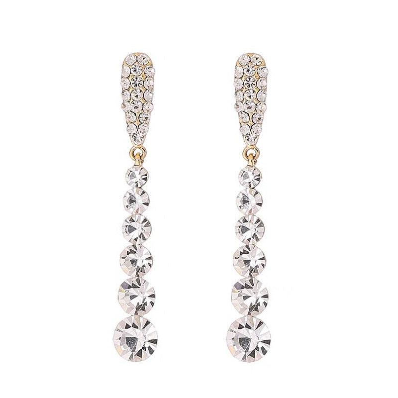 Rhinestone Tassel Earrings
