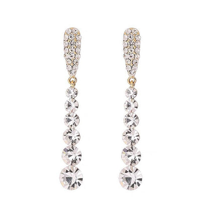 Rhinestone Tassel Earrings