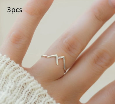 Mountain-Shaped Copper Ring