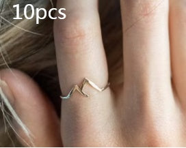 Mountain-Shaped Copper Ring