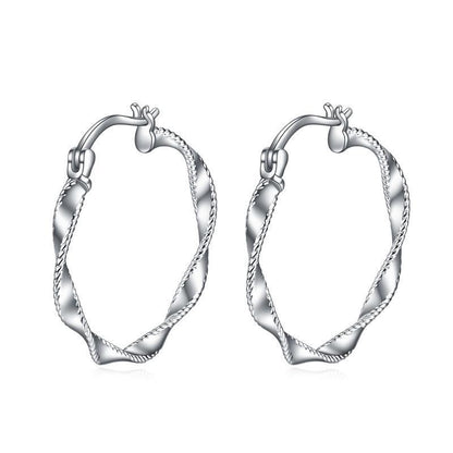 Endless Hoop Twist Earrings