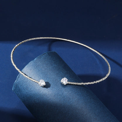 Rhinestone Heart Choker