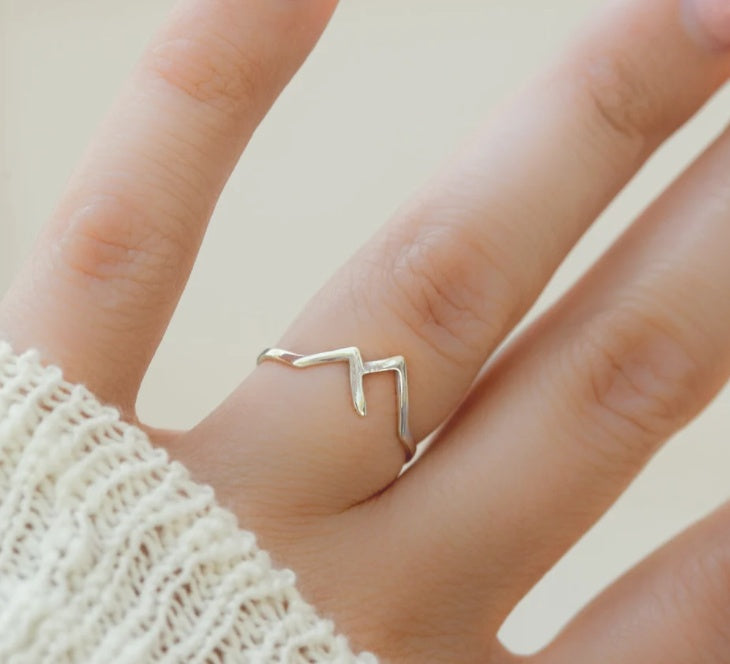 Mountain-Shaped Copper Ring