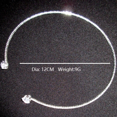 Rhinestone Heart Choker