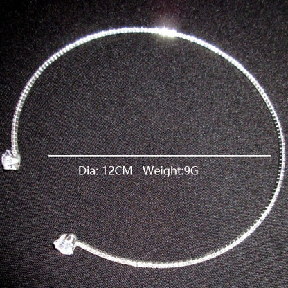 Rhinestone Heart Choker