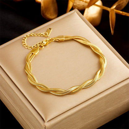 Gold Plated Snake Chain Bracelet