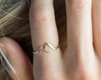 Mountain-Shaped Copper Ring