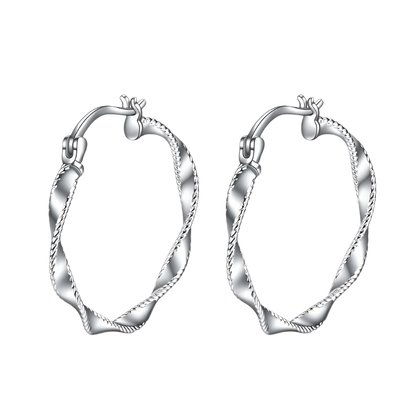 Endless Hoop Twist Earrings