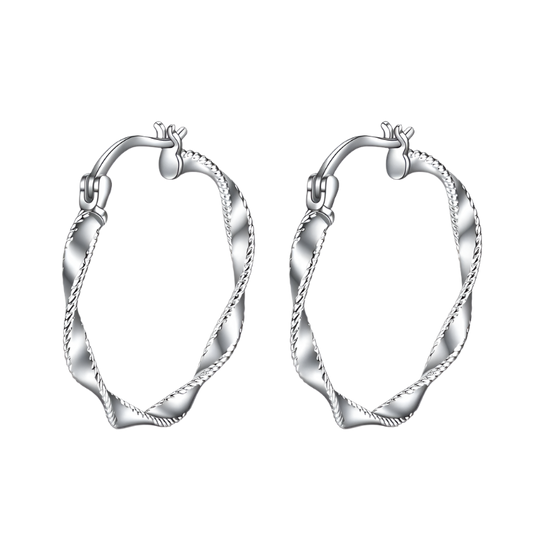 Endless Hoop Twist Earrings