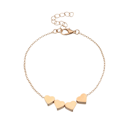 Thin Heart Chain Bracelet