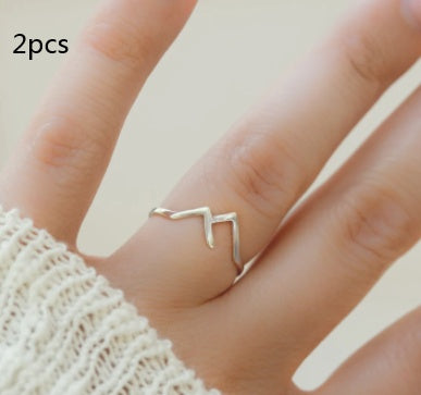 Mountain-Shaped Copper Ring